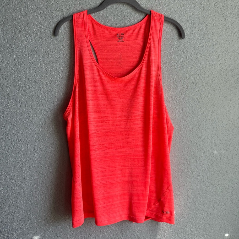 🧡Champion Neon Orange Sheer Athletic Tank Top